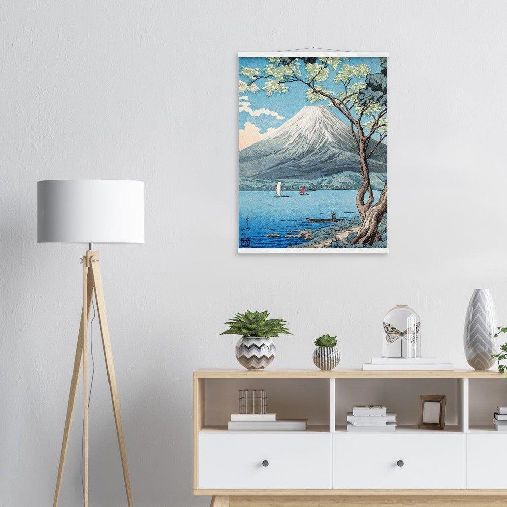 Mount Fuji from Lake Yamanaka by Hiroaki Takahashi Poster with Hanger - Lyrea