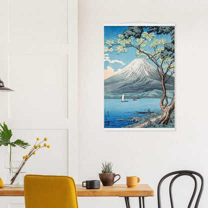 Mount Fuji from Lake Yamanaka by Hiroaki Takahashi Poster with Hanger - Lyrea