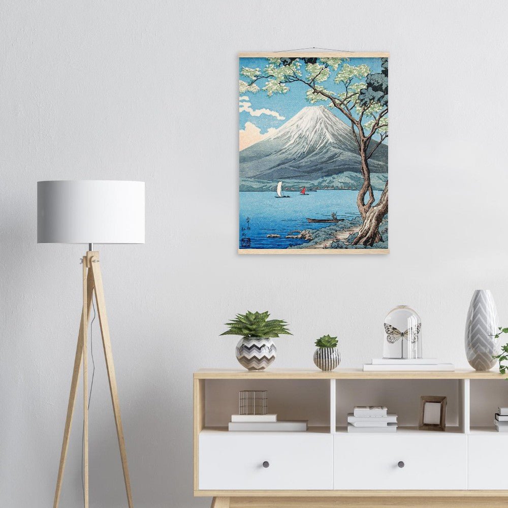 Mount Fuji from Lake Yamanaka by Hiroaki Takahashi Poster with Hanger - Lyrea