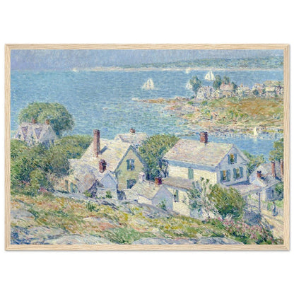 New England Headlands by Childe Hassam | Wooden Framed Poster - Lyrea