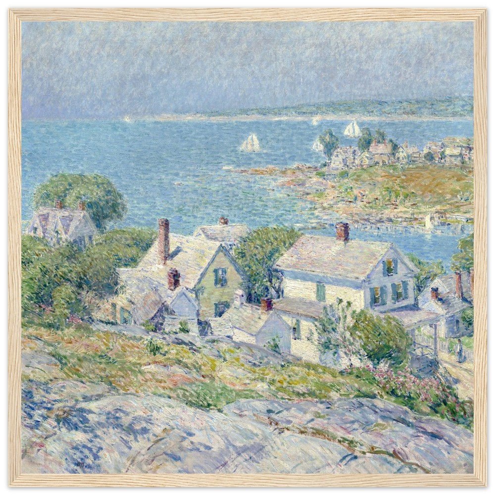 New England Headlands by Childe Hassam | Wooden Framed Poster - Lyrea