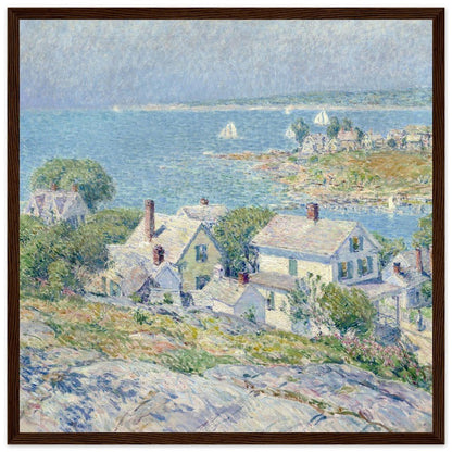 New England Headlands by Childe Hassam | Wooden Framed Poster - Lyrea