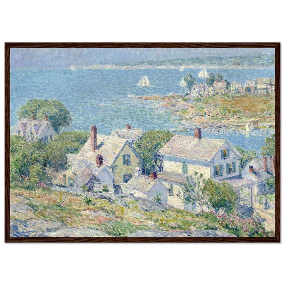 New England Headlands by Childe Hassam | Wooden Framed Poster - Lyrea