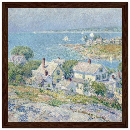 New England Headlands by Childe Hassam | Wooden Framed Poster - Lyrea