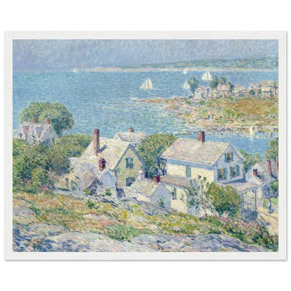 New England Headlands by Childe Hassam | Wooden Framed Poster - Lyrea