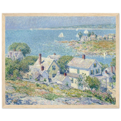 New England Headlands by Childe Hassam | Wooden Framed Poster - Lyrea
