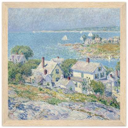 New England Headlands by Childe Hassam | Wooden Framed Poster - Lyrea