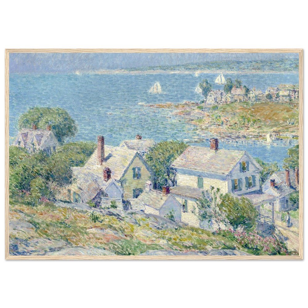 New England Headlands by Childe Hassam | Wooden Framed Poster - Lyrea