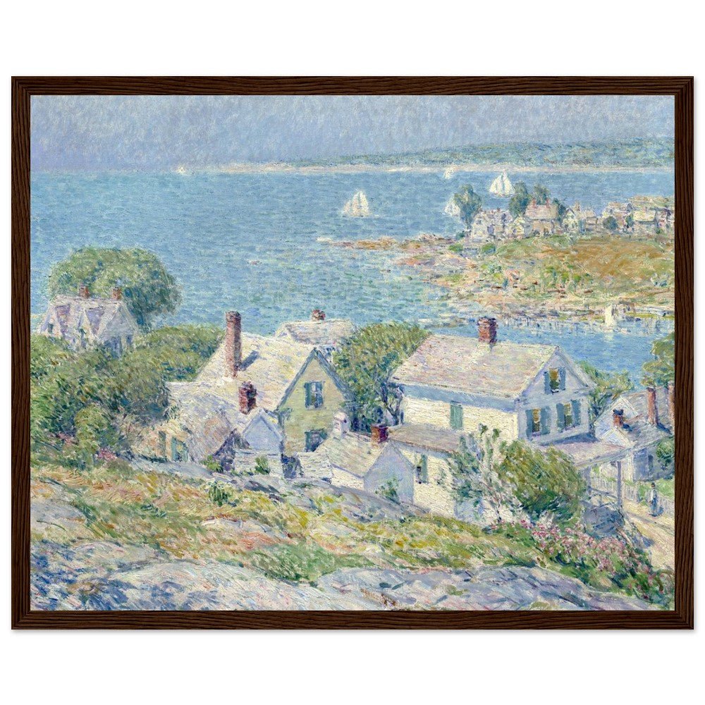 New England Headlands by Childe Hassam | Wooden Framed Poster - Lyrea