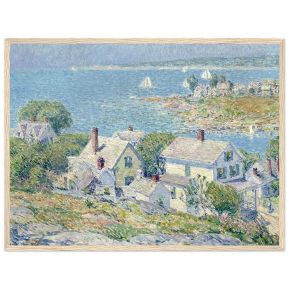 New England Headlands by Childe Hassam | Wooden Framed Poster - Lyrea
