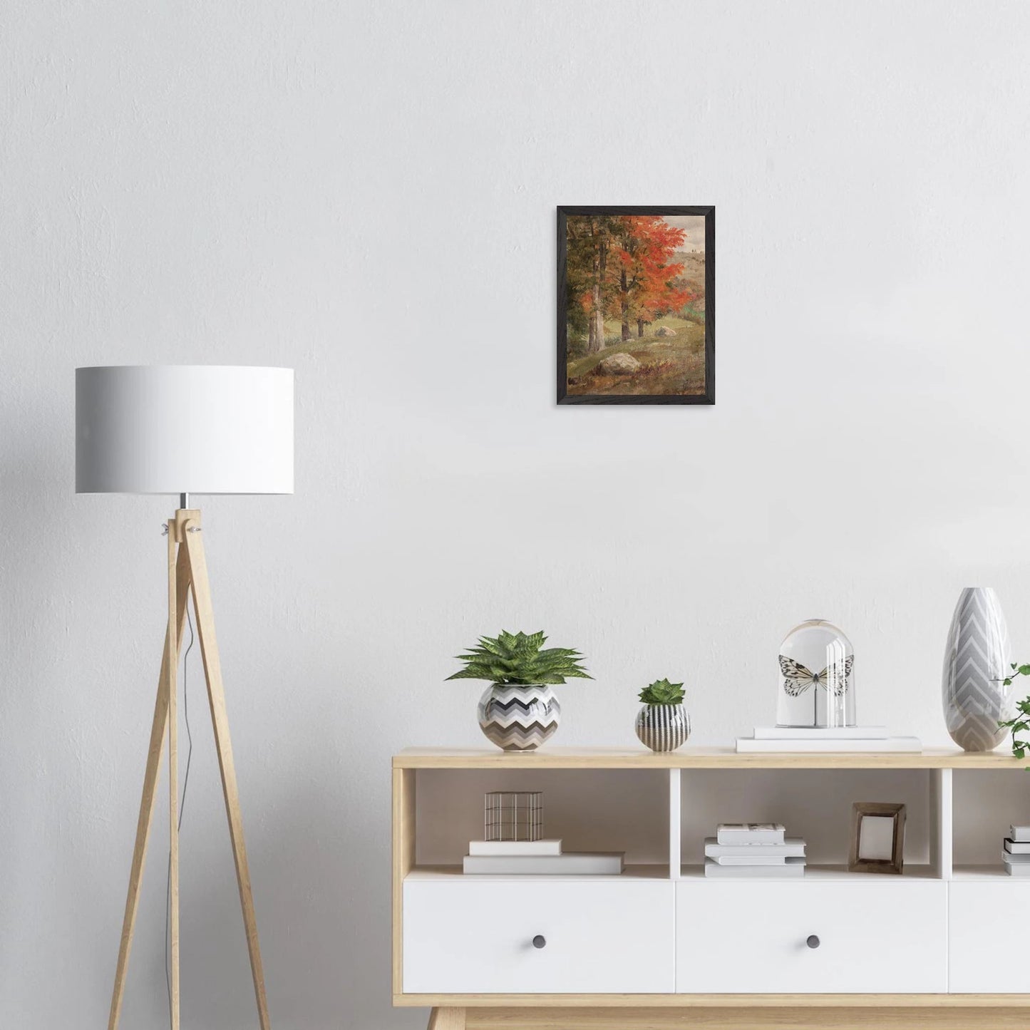 Premium Wood Frame Print | Woods in Autumn - Lyrea