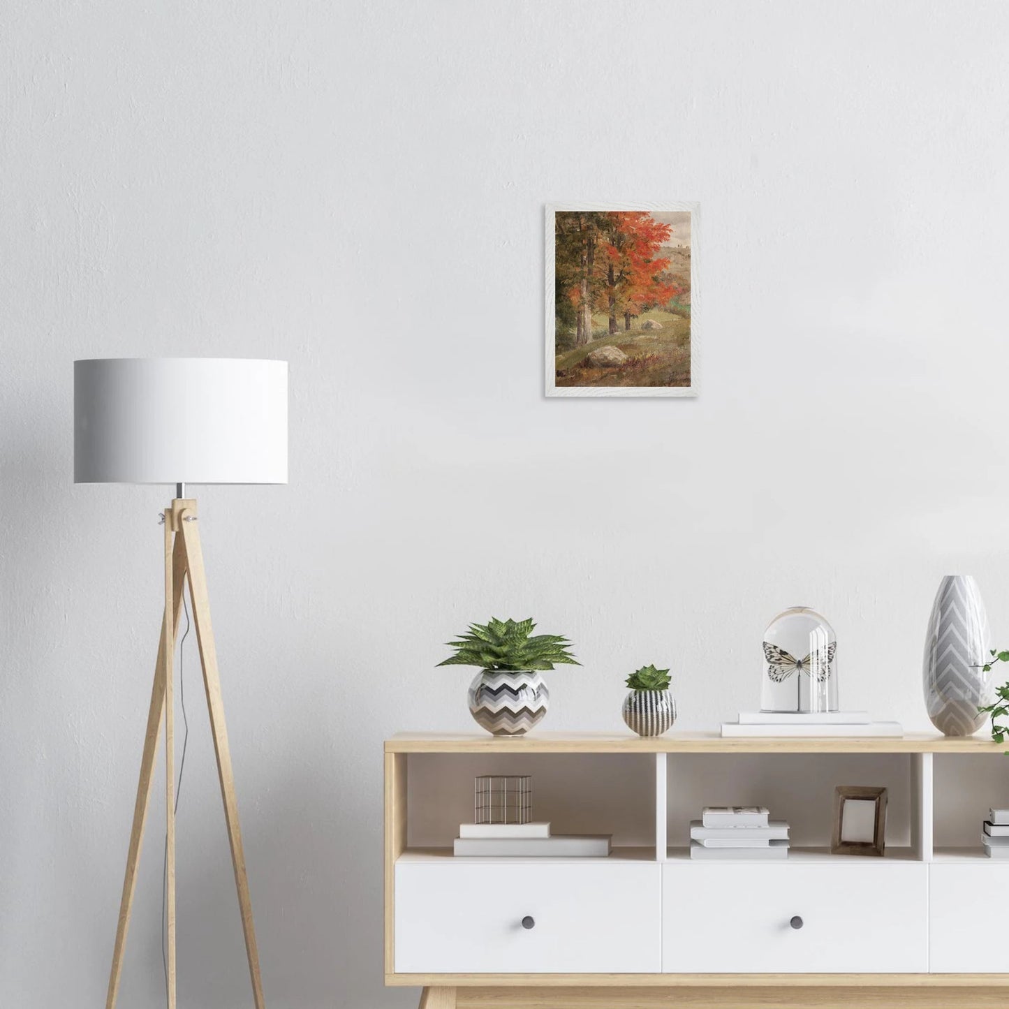 Premium Wood Frame Print | Woods in Autumn - Lyrea