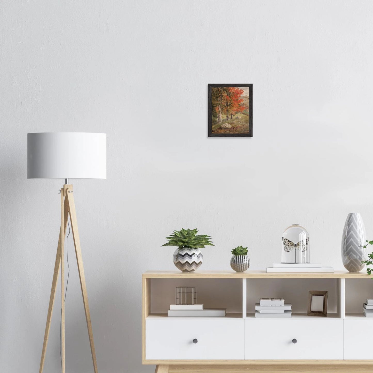 Premium Wood Frame Print | Woods in Autumn - Lyrea