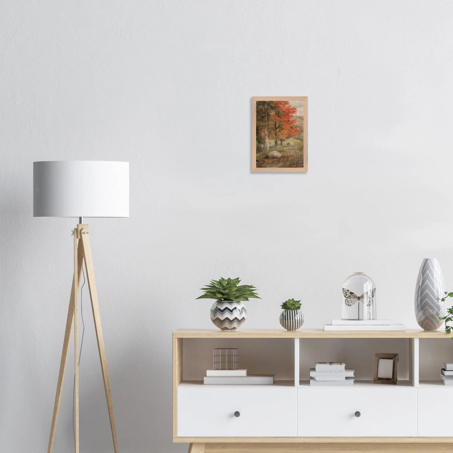 Premium Wood Frame Print | Woods in Autumn - Lyrea