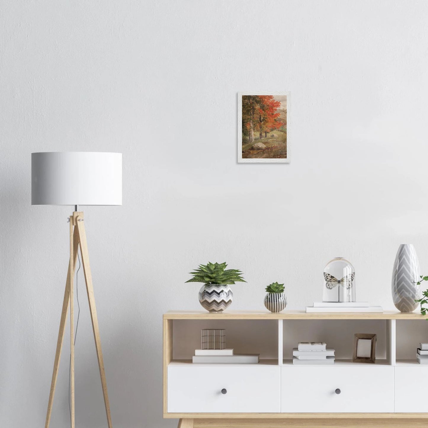 Premium Wood Frame Print | Woods in Autumn - Lyrea
