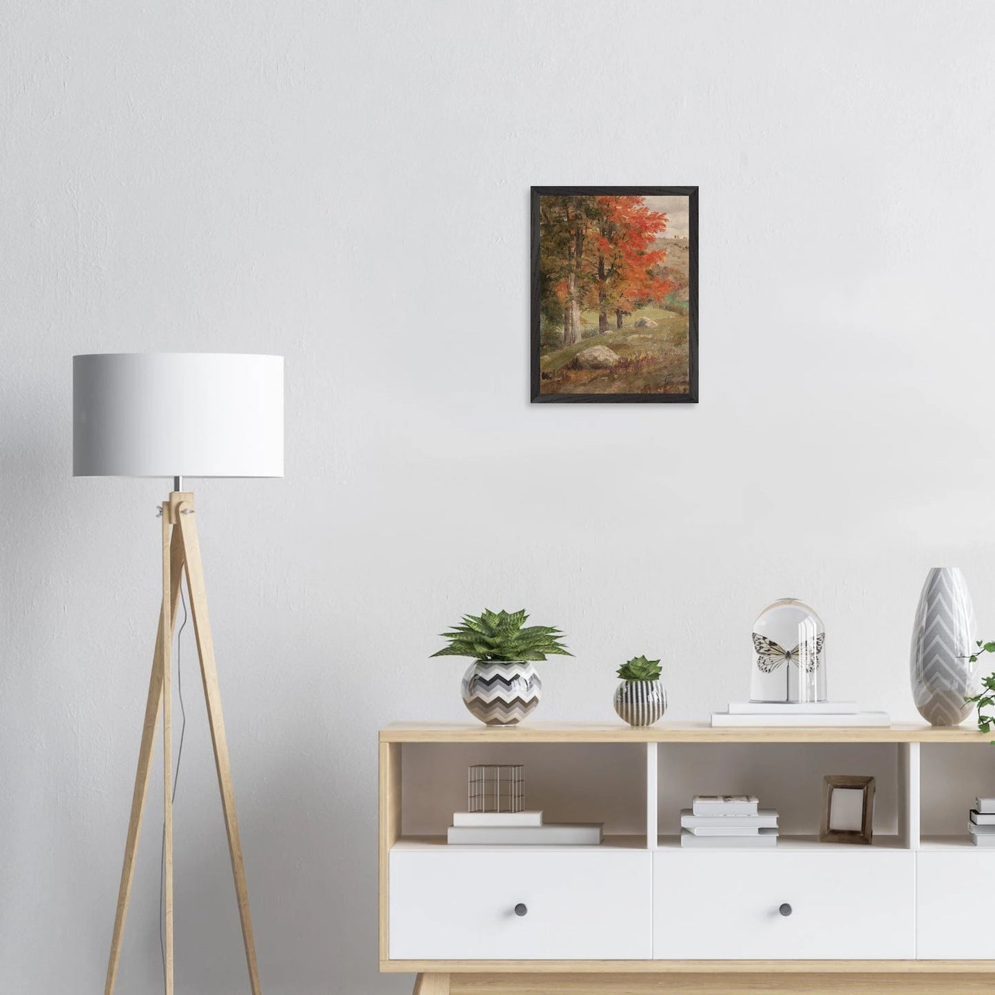 Premium Wood Frame Print | Woods in Autumn - Lyrea
