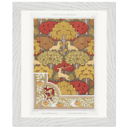 Premium Wooden Framed | Cerfs et arbres - Lyrea