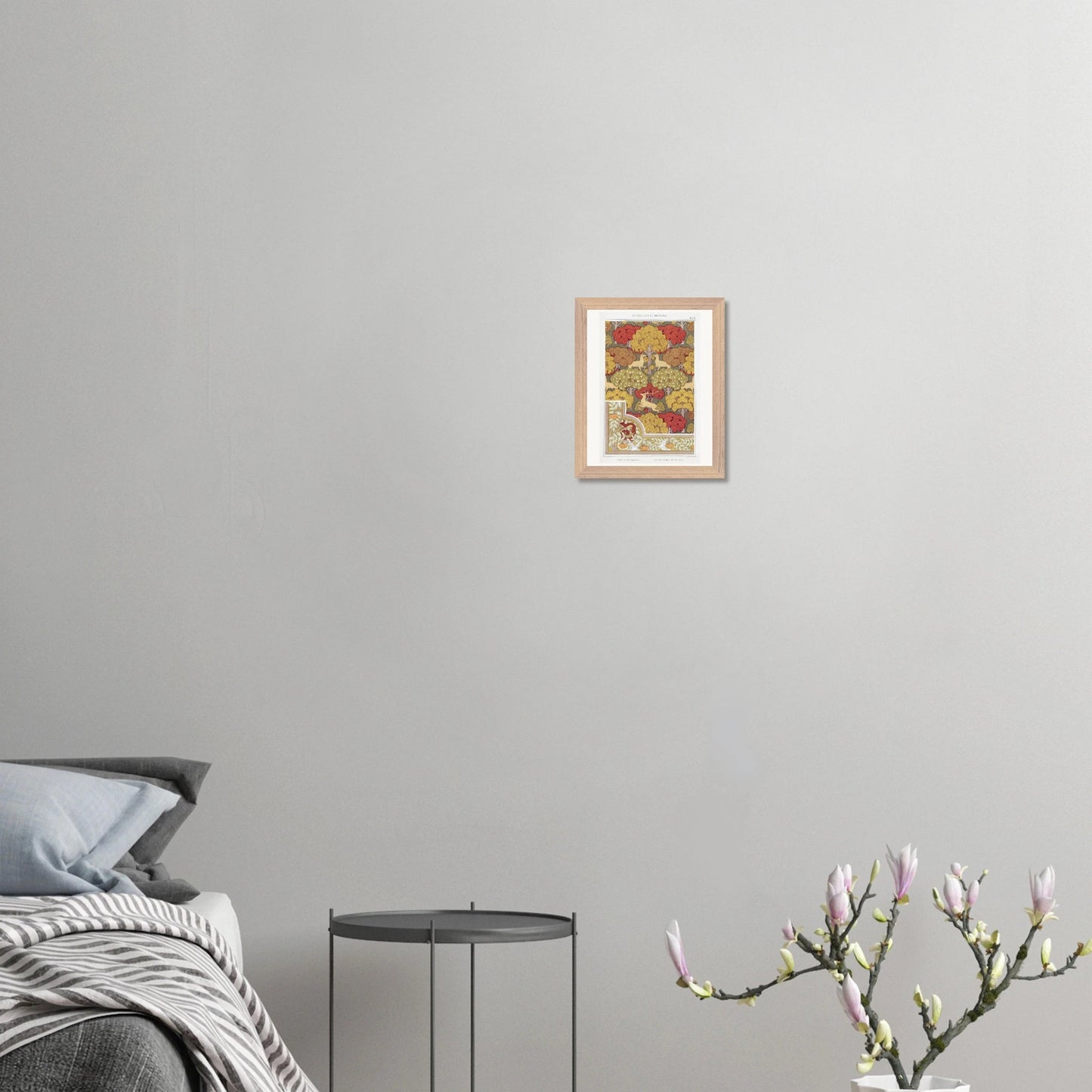 Premium Wooden Framed | Cerfs et arbres - Lyrea