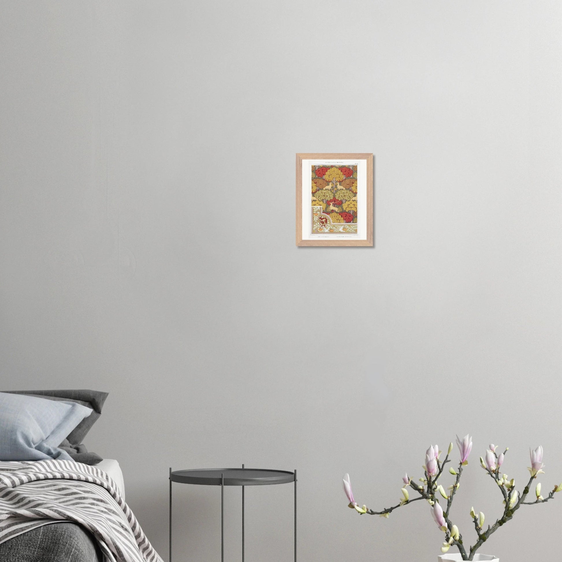 Premium Wooden Framed | Cerfs et arbres - Lyrea