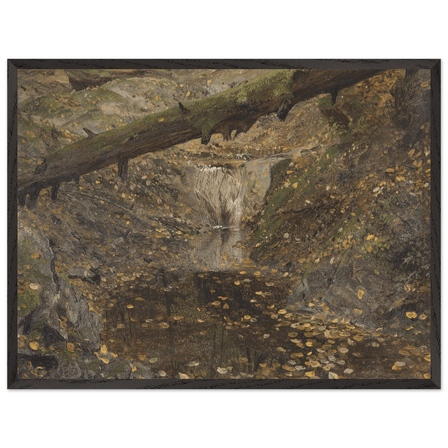 Premium Wooden Framed | Woodland Stream - Lyrea