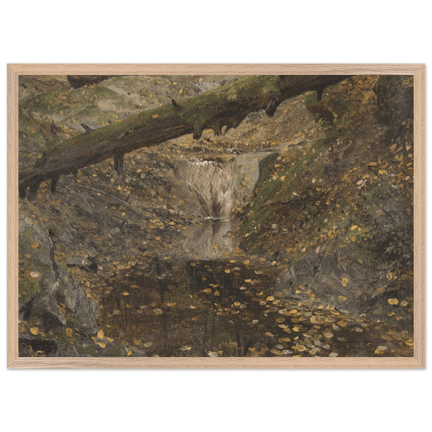 Premium Wooden Framed | Woodland Stream - Lyrea