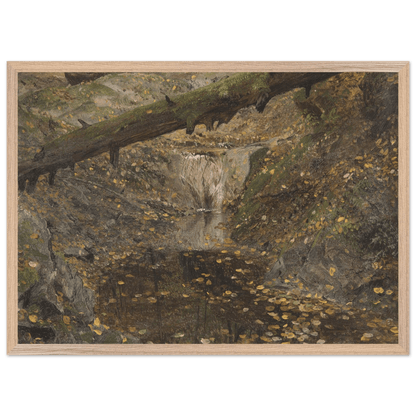 Premium Wooden Framed | Woodland Stream - Lyrea