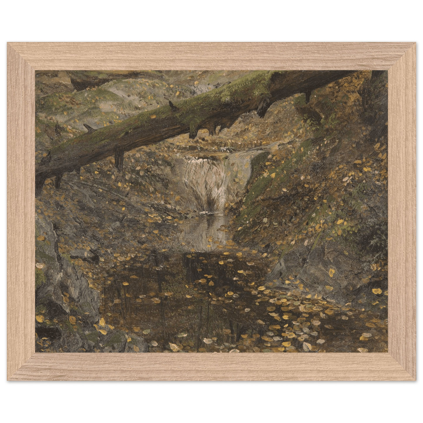 Premium Wooden Framed | Woodland Stream - Lyrea