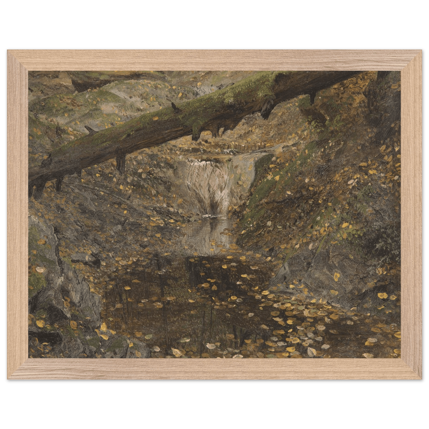 Premium Wooden Framed | Woodland Stream - Lyrea