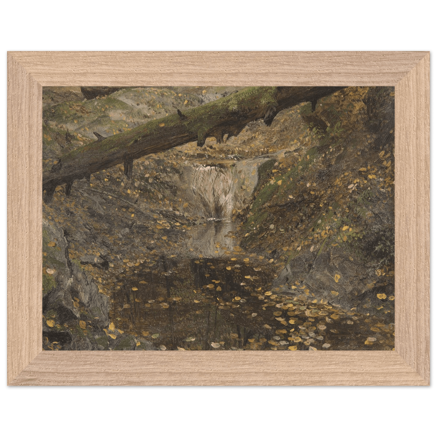 Premium Wooden Framed | Woodland Stream - Lyrea