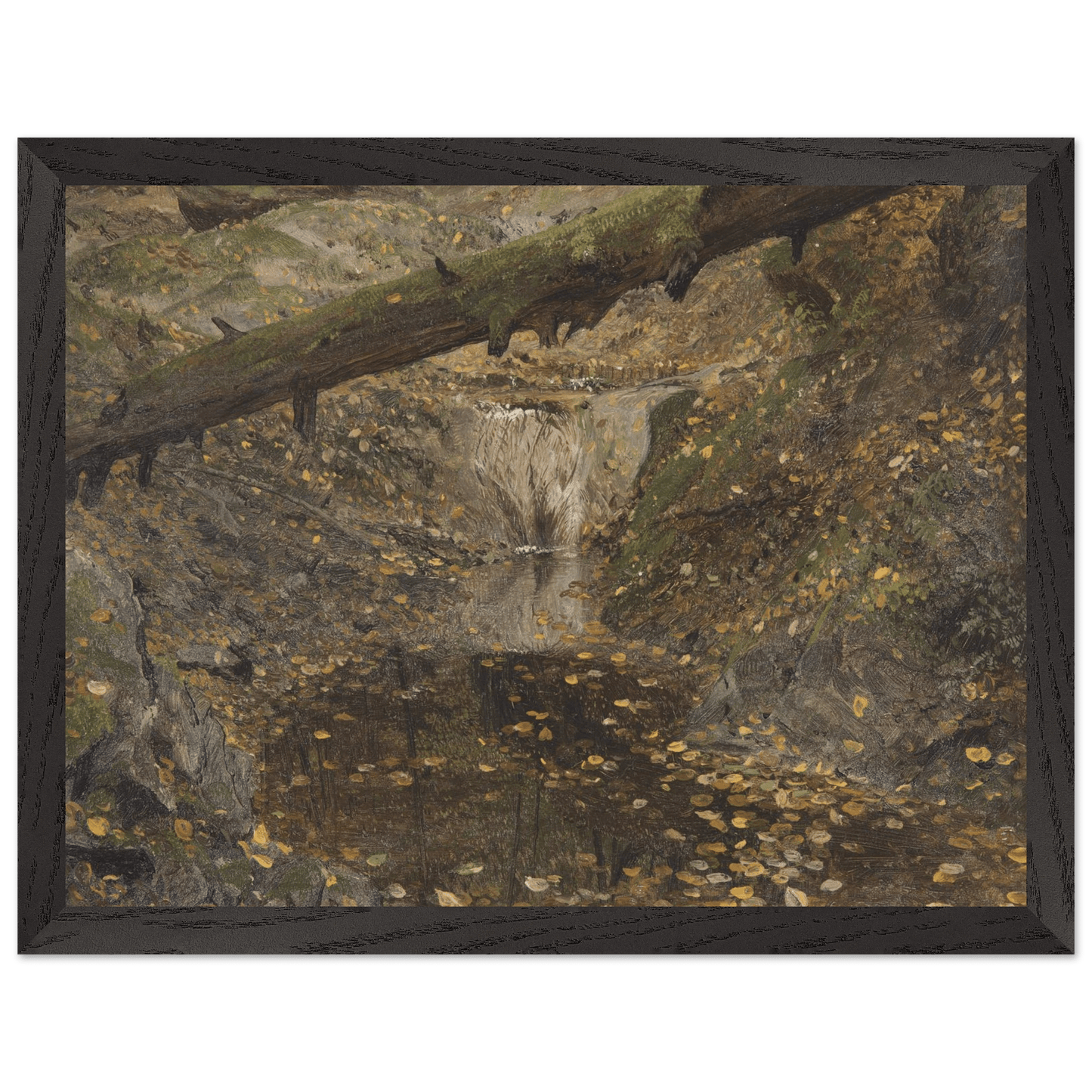 Premium Wooden Framed | Woodland Stream - Lyrea