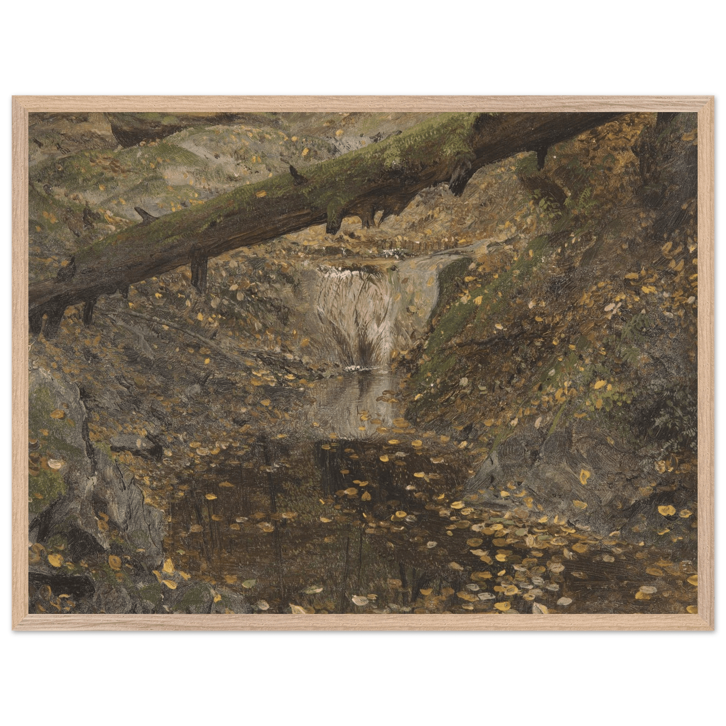 Premium Wooden Framed | Woodland Stream - Lyrea