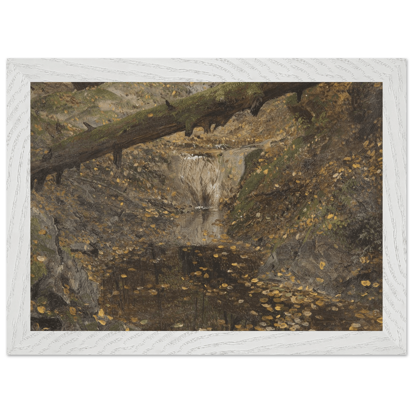 Premium Wooden Framed | Woodland Stream - Lyrea