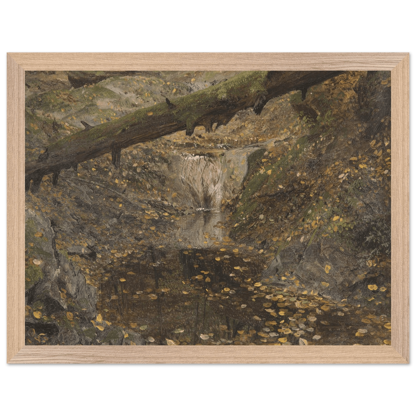 Premium Wooden Framed | Woodland Stream - Lyrea