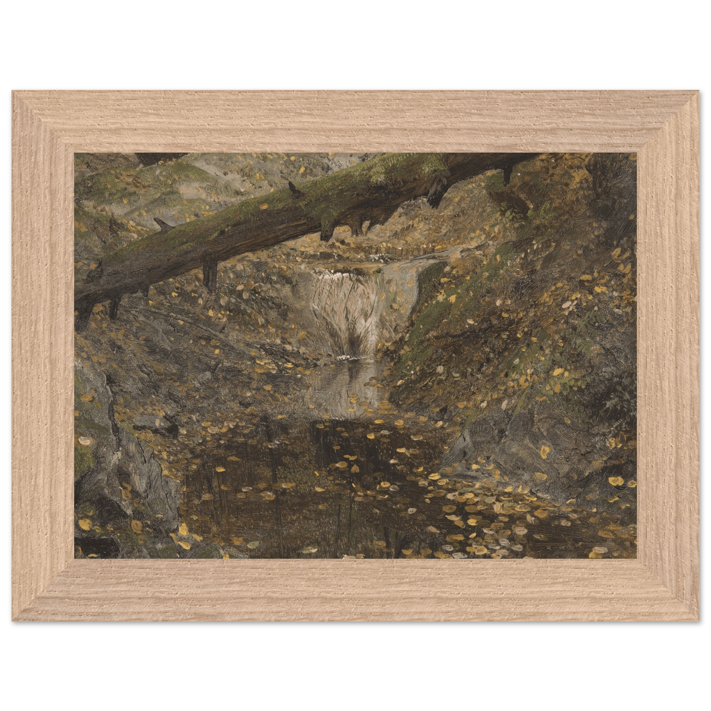 Premium Wooden Framed | Woodland Stream - Lyrea