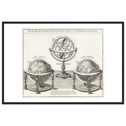 Sphaerarum artificialium typica repraesentatio - Wooden Framed Poster - Lyrea