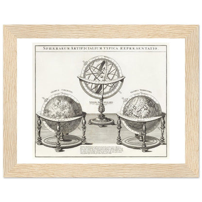 Sphaerarum artificialium typica repraesentatio - Wooden Framed Poster - Lyrea