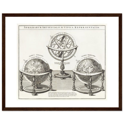 Sphaerarum artificialium typica repraesentatio - Wooden Framed Poster - Lyrea