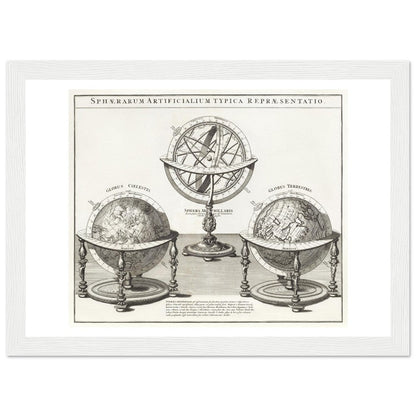 Sphaerarum artificialium typica repraesentatio - Wooden Framed Poster - Lyrea