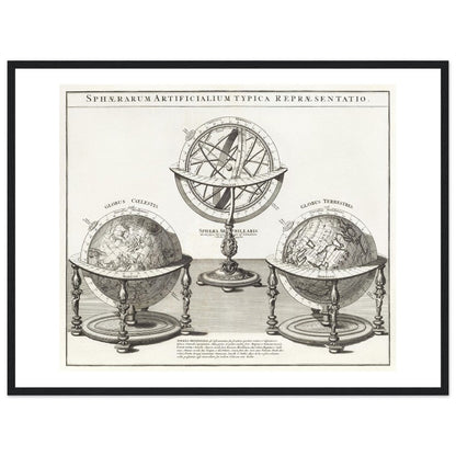 Sphaerarum artificialium typica repraesentatio - Wooden Framed Poster - Lyrea