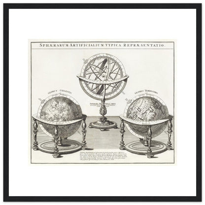 Sphaerarum artificialium typica repraesentatio - Wooden Framed Poster - Lyrea