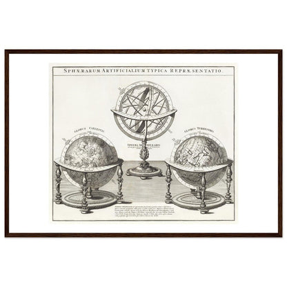 Sphaerarum artificialium typica repraesentatio - Wooden Framed Poster - Lyrea