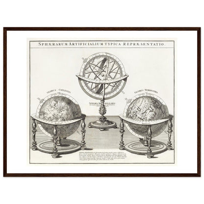 Sphaerarum artificialium typica repraesentatio - Wooden Framed Poster - Lyrea