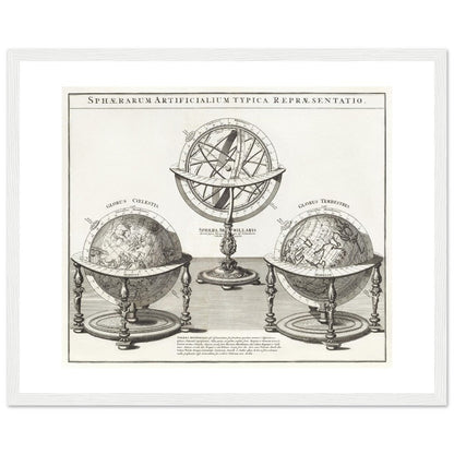Sphaerarum artificialium typica repraesentatio - Wooden Framed Poster - Lyrea