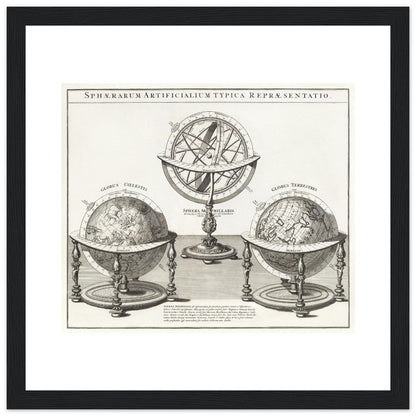 Sphaerarum artificialium typica repraesentatio - Wooden Framed Poster - Lyrea