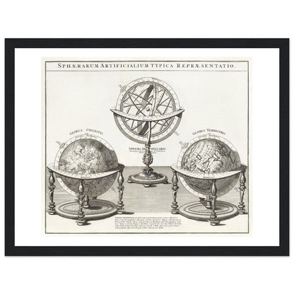 Sphaerarum artificialium typica repraesentatio - Wooden Framed Poster - Lyrea