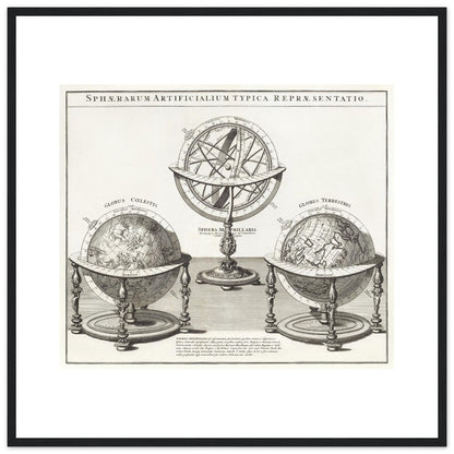 Sphaerarum artificialium typica repraesentatio - Wooden Framed Poster - Lyrea