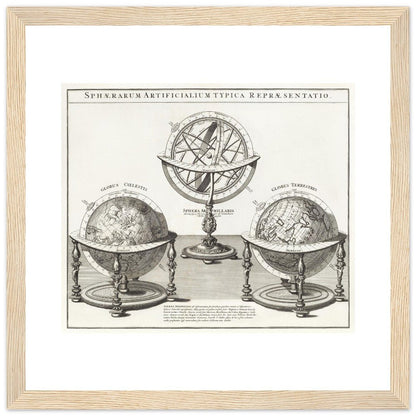 Sphaerarum artificialium typica repraesentatio - Wooden Framed Poster - Lyrea