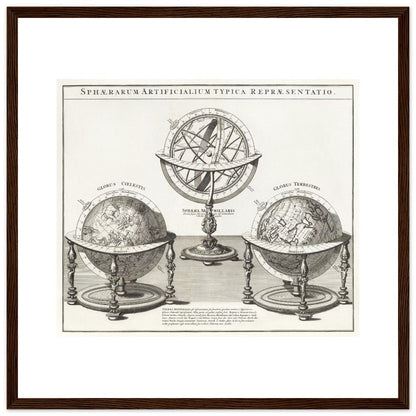 Sphaerarum artificialium typica repraesentatio - Wooden Framed Poster - Lyrea