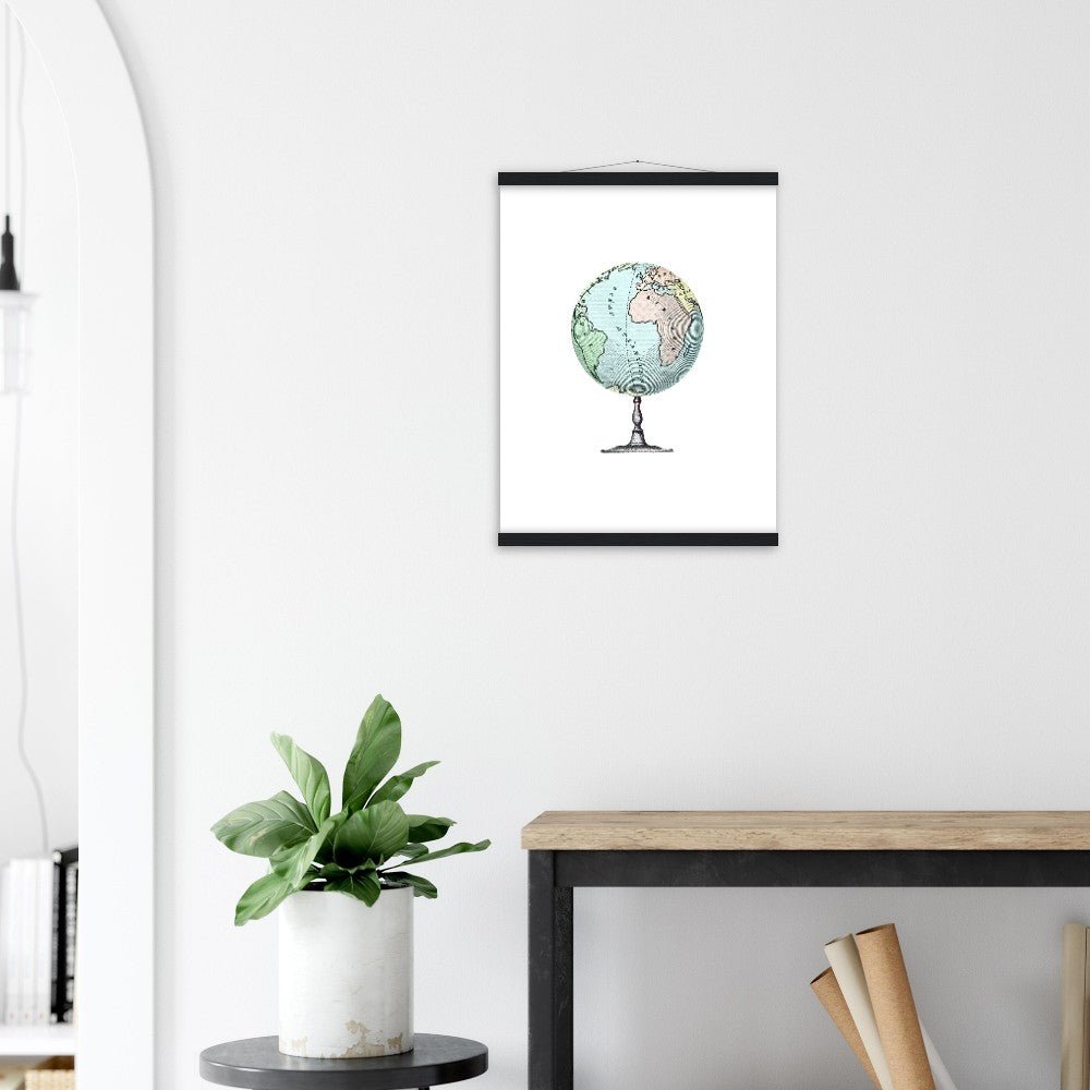 Victorian style atlas engraving | Paper Poster with Hanger - Lyrea