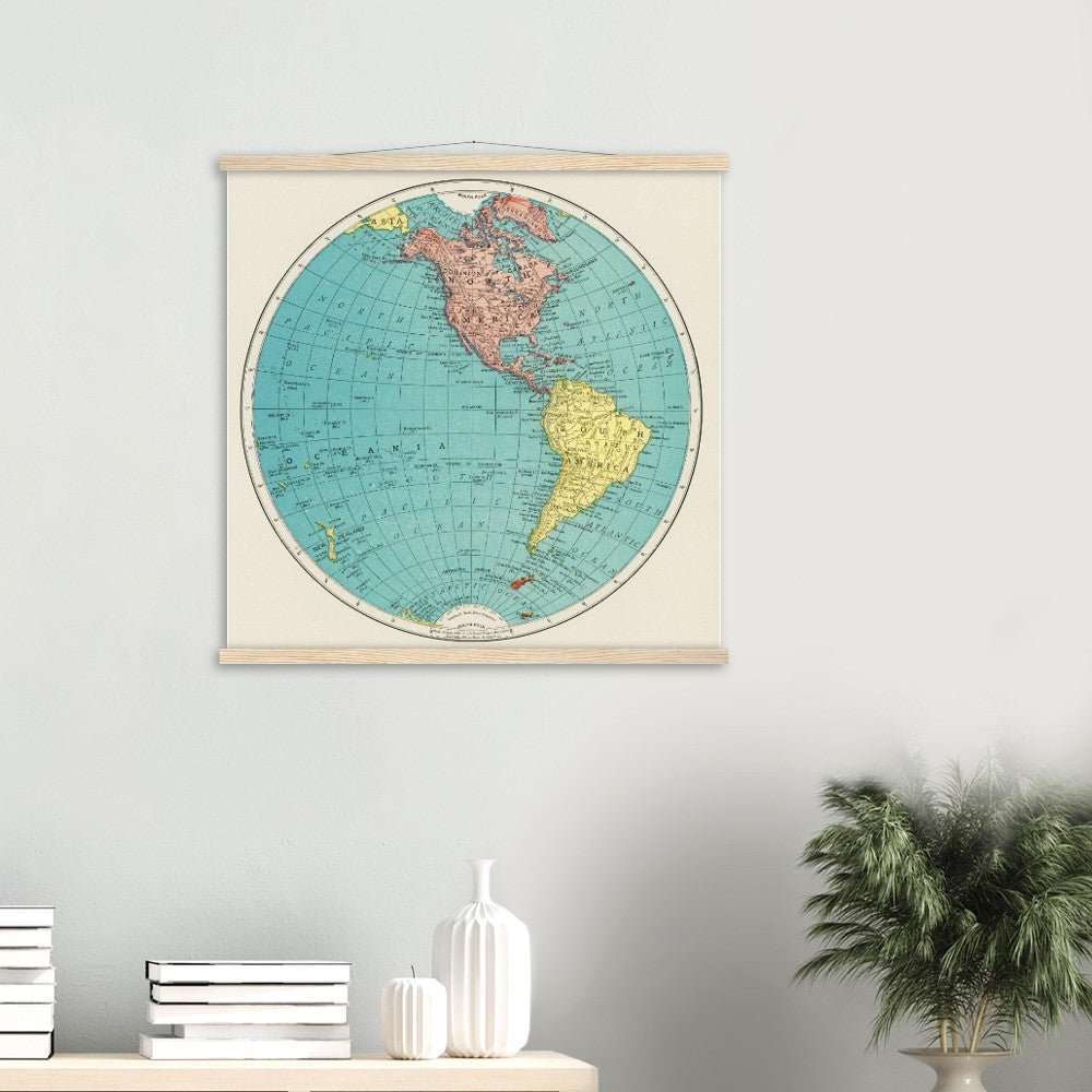 Western Hemisphere - Classic Semi - Glossy Paper Poster with Hanger - Lyrea